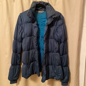 Teal Athleta Puffer Jacket + Vest